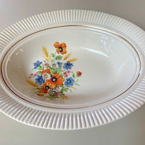 Vtg Dominion Victory Salem China Oval Serving Bowl  23 Karat Gold 9.25"x 7" x 2"